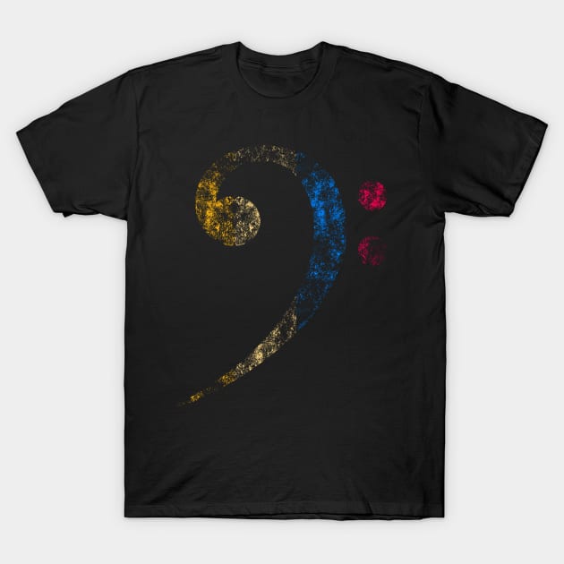 Vintage Bass Clef Bassist Bass Player T-Shirt by swissles